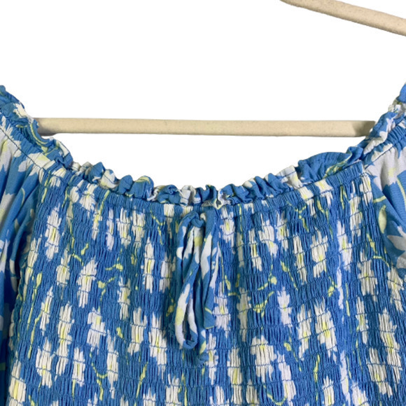 FAITHFULL THE BRAND Light Blue & White Leyla Floral Olinda‎ Midi Dress - Picture 6 of 16